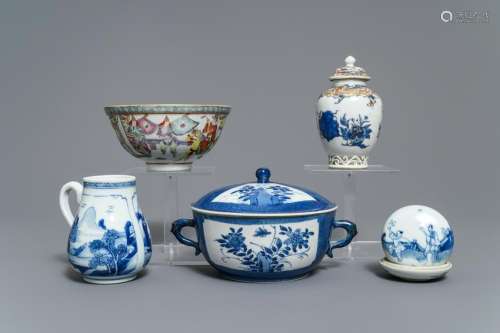 A varied collection of Chinese blue and white and