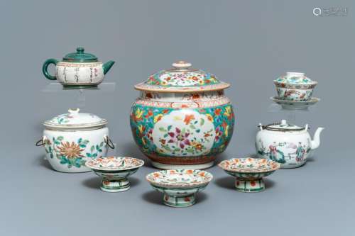 A collection of Chinese famille rose porcelain and a