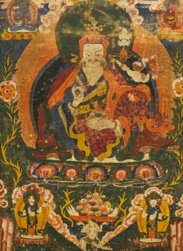 A 'Padmasambhava' or 'Guru Rinpoche' thangka, Tibet,