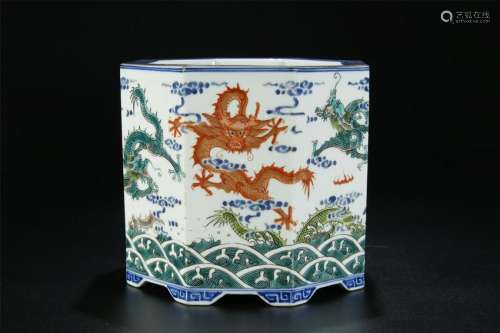 19/20THC WUCAI OCTAGONAL BRUSH POT