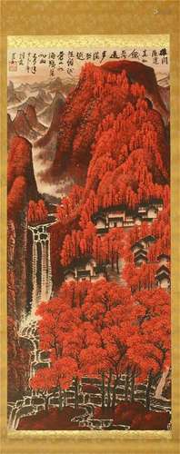 CHINESE SCROLL PAINTING OF MOUNTAIN VIEWS