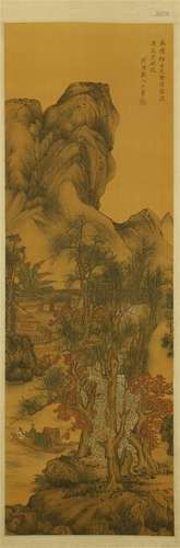 CHINESE SCROLL PAINTING OF MOUNTAIN VIEWS