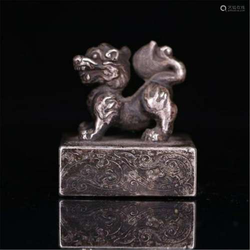 CHINESE SILVER BEAST OFFICIAL SEAL