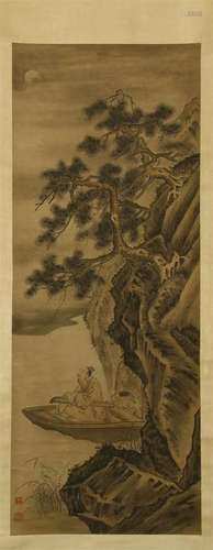 CHINESE SCROLL PAINTING OF MOUNTAIN VIEWS