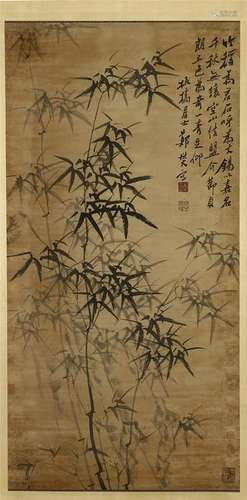 CHINESE SCROLL PAINTING OF BAMBOO