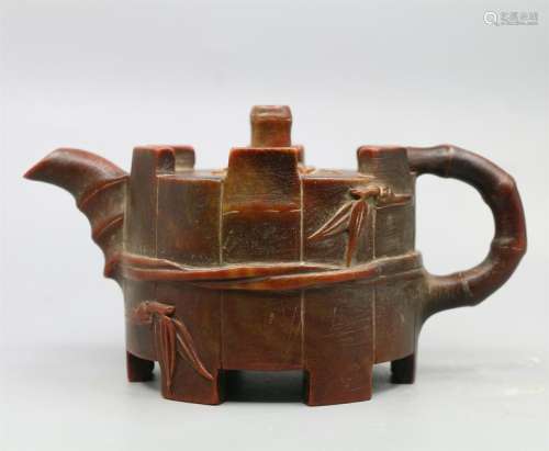 CHINESE SOAPSTONE TEA POT