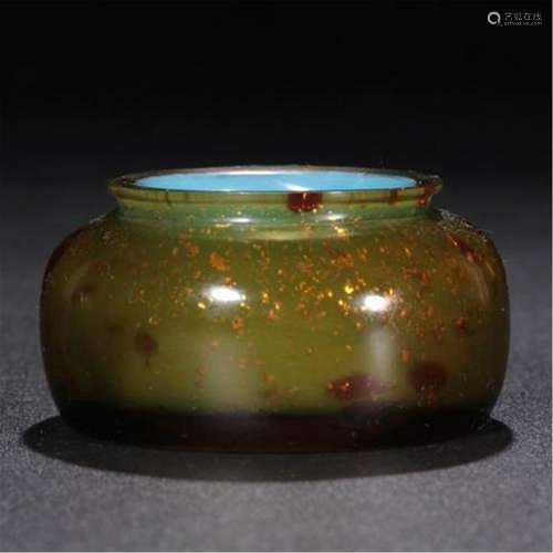 CHINESE PEKING GLASS WATER POT