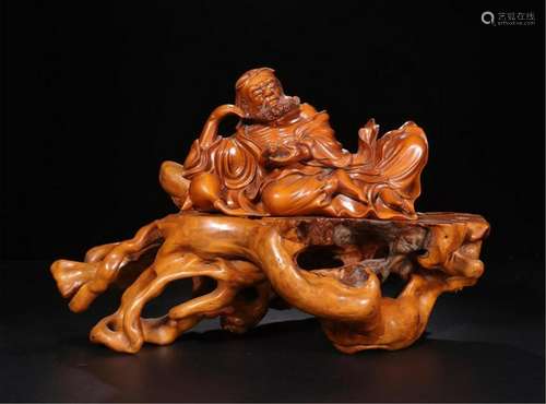 CHINESE BOXWOOD SEATED LOHAN TABLE ITEM