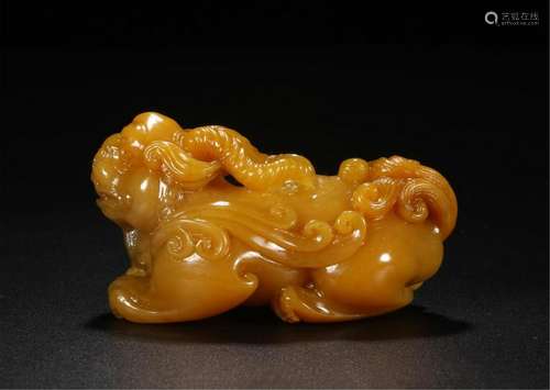 CHINESE TIANHUANG STONE BEAST TABLE ITEM