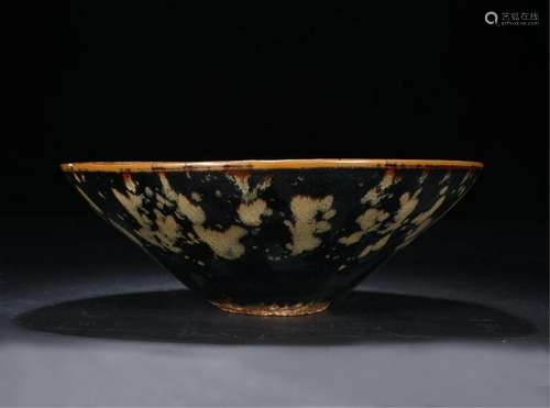 CHINESE PORCELAIN JIZHOU WARE BLACK GLAZE TEA BOWL