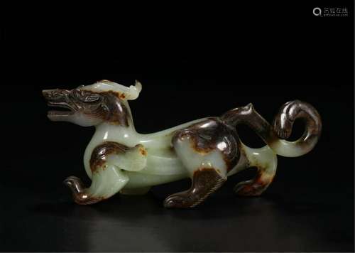 CHINESE ANCIENT JADE BEAST TABLE ITEM