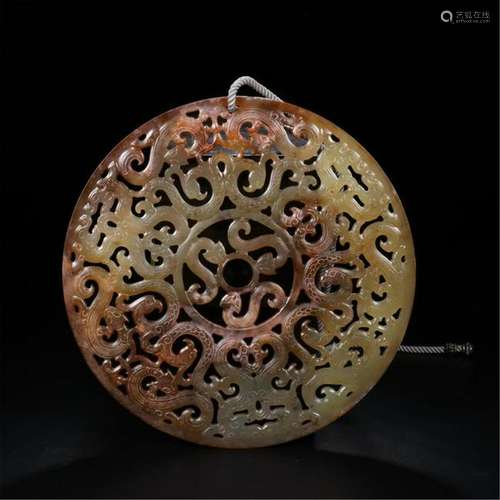 CHINESE ANCIENT JADE BI DISK