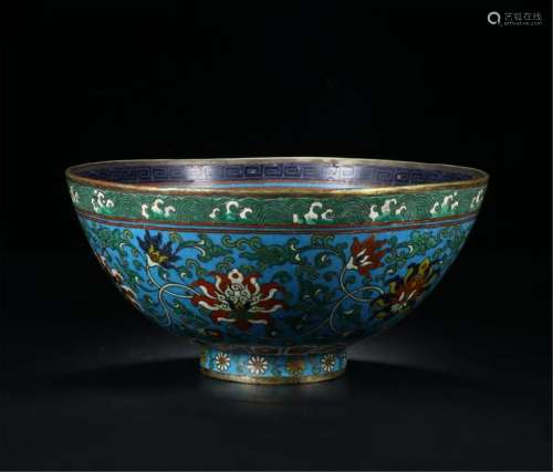 CHINESE CLOISONNE FLOWER BOWL