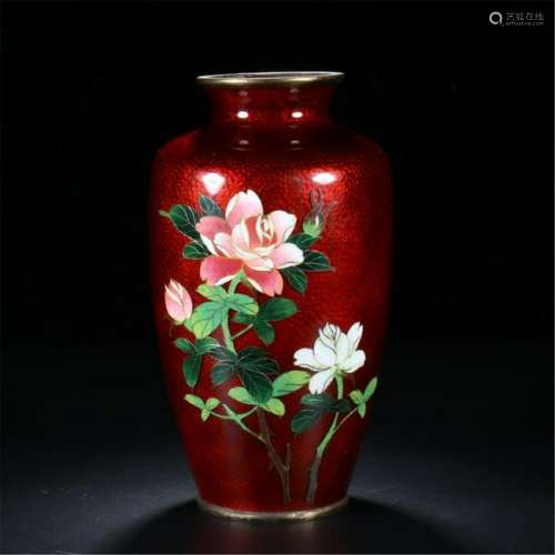 CHINESE CLOISONNE FLOWER VASE