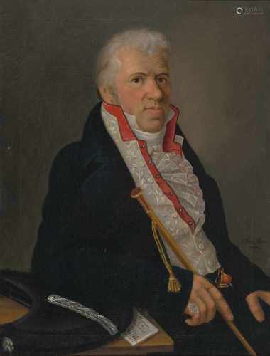 Weiss, Johannes (1789 Hundwil/Herisau 1853) Portrait eines vornehmen Mannes aus der Ostschweiz,