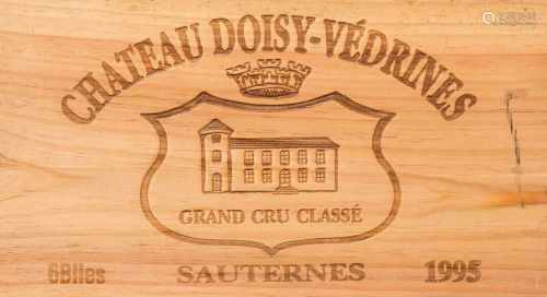 Chateau Doisy Védrines1995. 2eme Grand Cru. Sauternes. 2x Orig. Holzkiste. Zusammen 12 Flaschen.