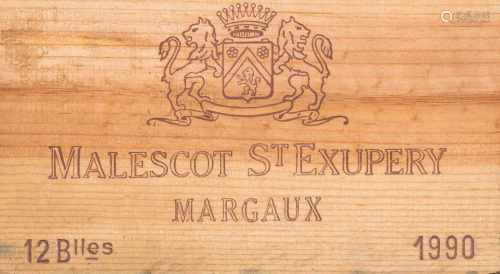 Chateau Malescot St.Exupery1990. 3eme Grand Cru. Margaux. Orig. Holzkiste. 12 Flaschen.