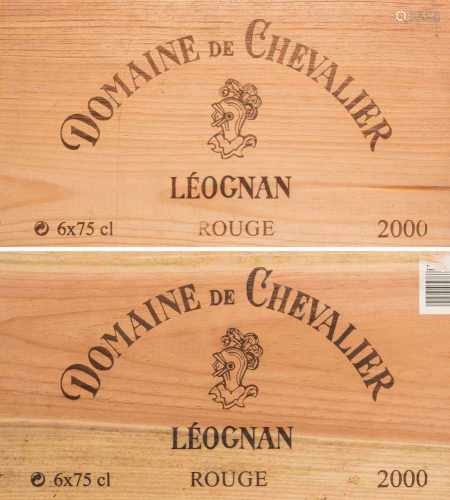 Domaine de Chevalier2000. Grand Cru. Pessac-Leognan. 2x Orig. Holzkiste. Zusammen 12 Flaschen.
