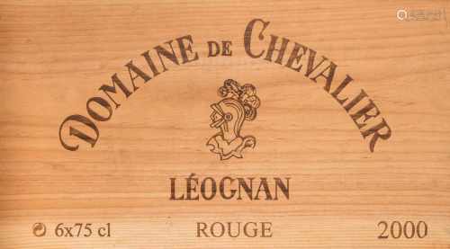 Domaine de Chevalier2000. Grand Cru. Pessac-Leognan. Orig. Holzkiste.6 Flaschen.