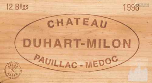 Chateau Duhart Milon Rothschild1996. 4eme Grand Cru. Pauillac-Medoc. Orig. Holzkiste. 12 Flaschen.