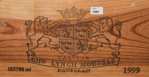 Chateau Lynch Moussas1999. 5eme Grand Cru. Pauillac. Orig. Holzkiste. 12 Flaschen.