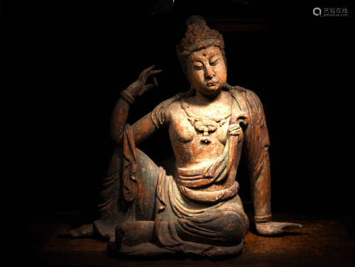 A WOOD AVALOKITESVARA, 10TH CENTURY