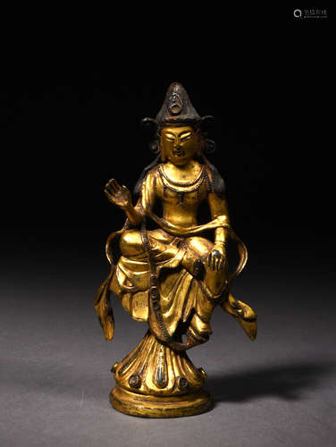 A BRONZE AVALOKITESVARA, 19TH CENTURY