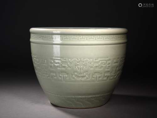 A CELADON-GROUND JARDINIÈRE, 18TH CENTURY