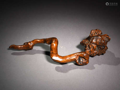 A ROOT-WOOD CARVING, 19TH CENTURY