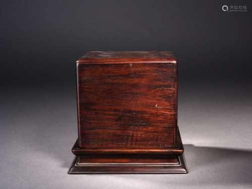 A BLACKWOOD SEAL BOX AND COVER, 18TH CENTURY