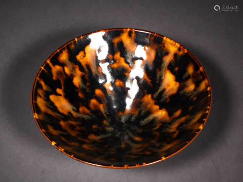 A JIZHOU TORTOISE GLAZED TEA BOWL, SONG DYNASTY