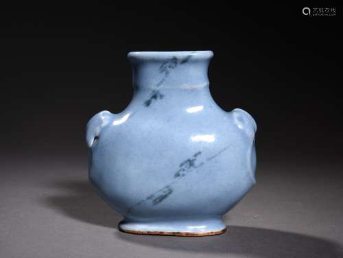 A FINE FAUX MARBRE VASE, BIANHU, 18TH CENTURY