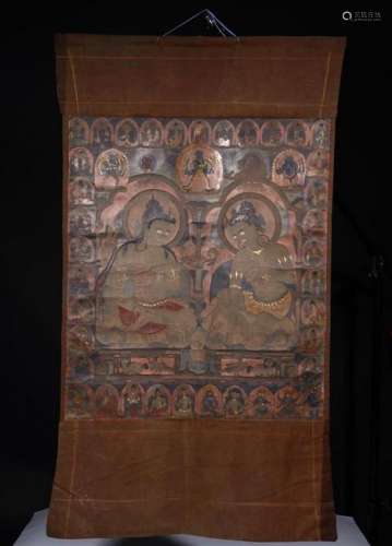 A CHINESE THANGKA, QING DYNASTY