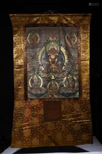 A CHINESE THANGKA, QING DYNASTY