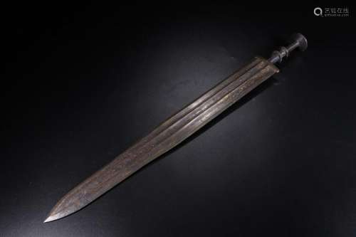 A CHINESE BRONZE SWORD, QING DYNASTY