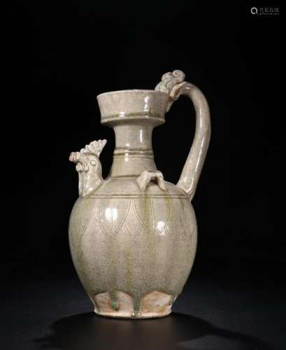 A CHINESE CELADON WINE POT, LIAO DYANSTY