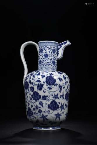 A CHINESE BLUE AND WHITE TEAPOT, QING DYNASTY