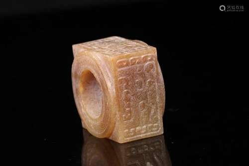 A CHINESE CONG JADE, QING DYNASTY