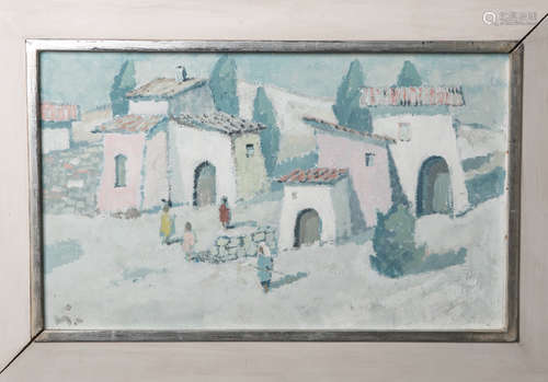 Wittler, Arrigo (1918-2004), Marokkanisches Dorf, Tempera/Malkarton, li. u. sign.,gerahmt, ca. 39