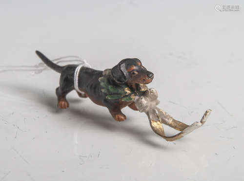 Miniatur-Hund, Wiener Bronze (um 1900), 