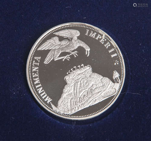 Großer Berliner Schautaler von 1678, Replik, Deutschland 1990, Silber 500/1000, 11,2 g.,Dm. 30,1 mm,