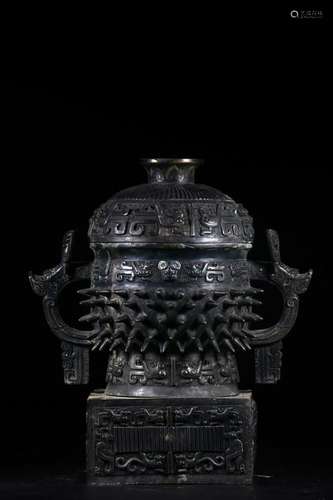 A CHINESE COPPER CENSER, QING DYNASTY