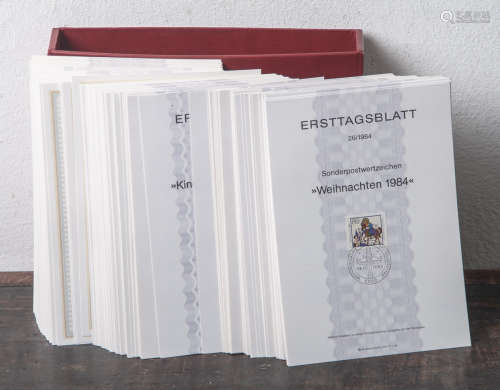 Sammlung Ersttagsblätter, Landespostdirektion Berlin (Hrsg.), 1982-1985, ca. 200 Stück.