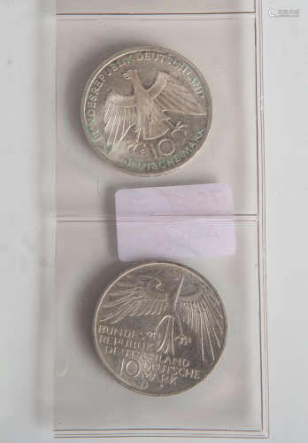 2 Münzen 10 DM 
