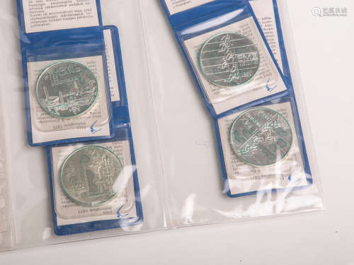 4 Sondermünzen 10 Markkaa (Finnland, 1971), Silber, EM X Helsinki, Motiv m. Rennläufer,Dm. ca. 35