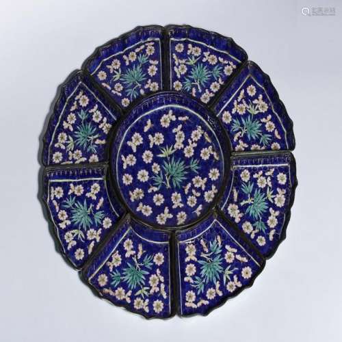 A SET OF CHINESE CLOISONNÃ DISH, MIDDLE QING DYNASTY