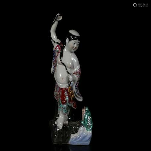 A CHINESE PORCELAIN STATUE,REPUBLICAN PERIOD