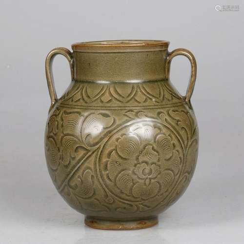 A CHINESE YUE WARE CELADON JAR, SONG DYNASTY