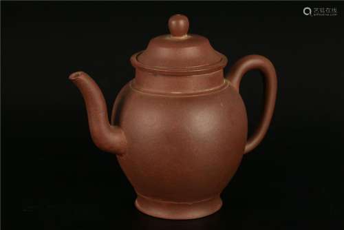 A CHINESE YIXING CLAY TEAPOT WITH  XUHENGMAO  MARK,