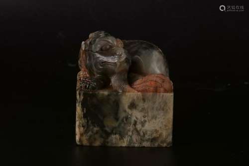 A CHINESE SOAPSTONE SEAL, QIANLONG PERIOD, QING DYNASTY